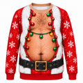 Christmas Santa Fake Belly Crewneck Sweatshirt