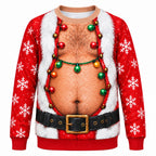 Christmas Santa Fake Belly Crewneck Sweatshirt