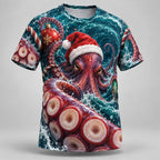 Men's Funny Christmas Octopus Graphic Tee