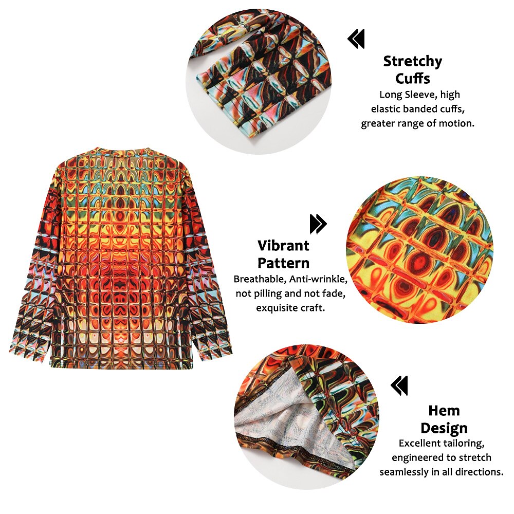 Men's Metallic Gradient Style Graphic Tee