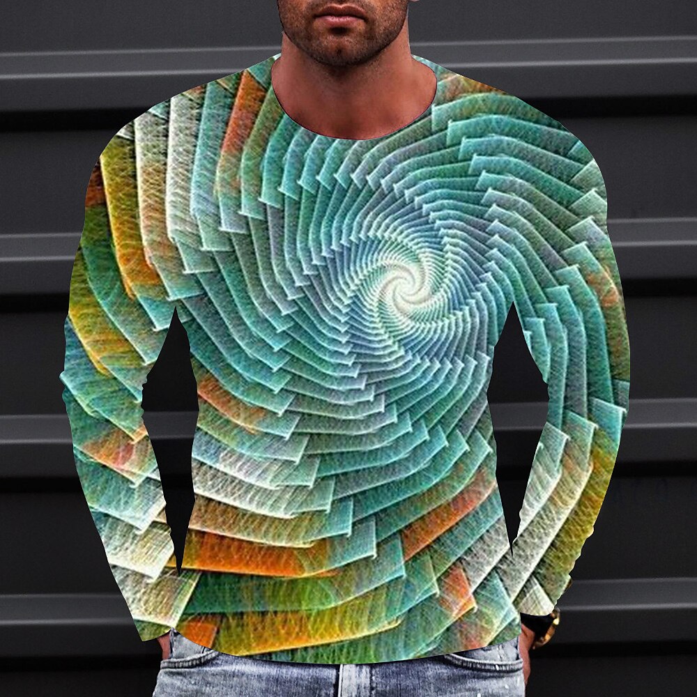 Men's Metallic Gradient Style Graphic Tee