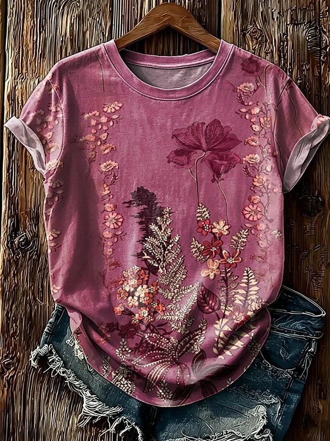 Women's Soft Garden Floral Graphic Tee