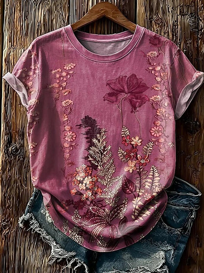 Women's Soft Garden Floral Graphic Tee