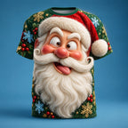 Men's Santa Claus Casual Graphic Tee
