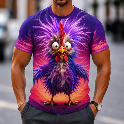 Men's Colorful Songbird Nature Graphic Tee