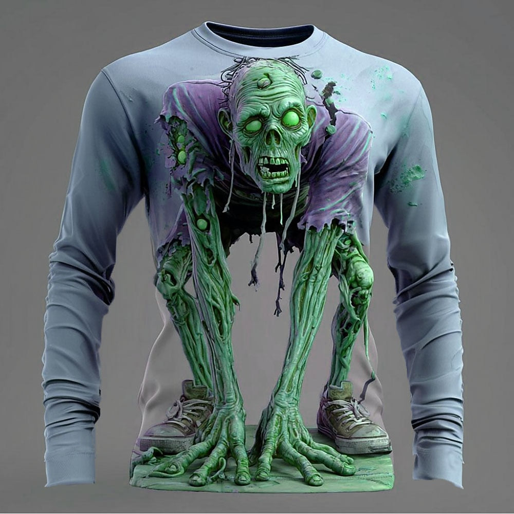 Men's Halloween Undead Zombie Graphic Tee