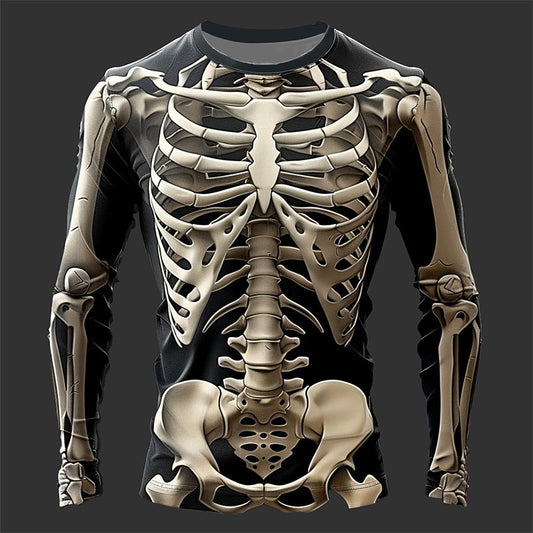Men's Halloween Midnight Skeleton Graphic Tee