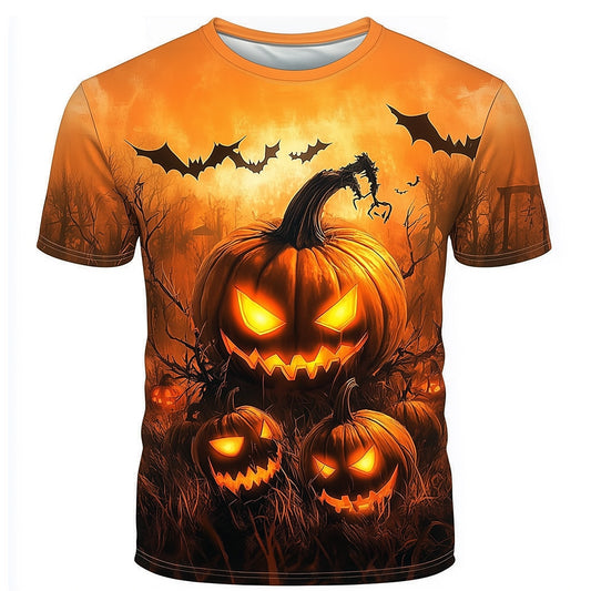 Men's Pumpkin Optical Illusion Graphic Tee