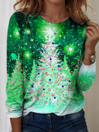 Women's Christmas Tree Stylish Longsleeve Tee