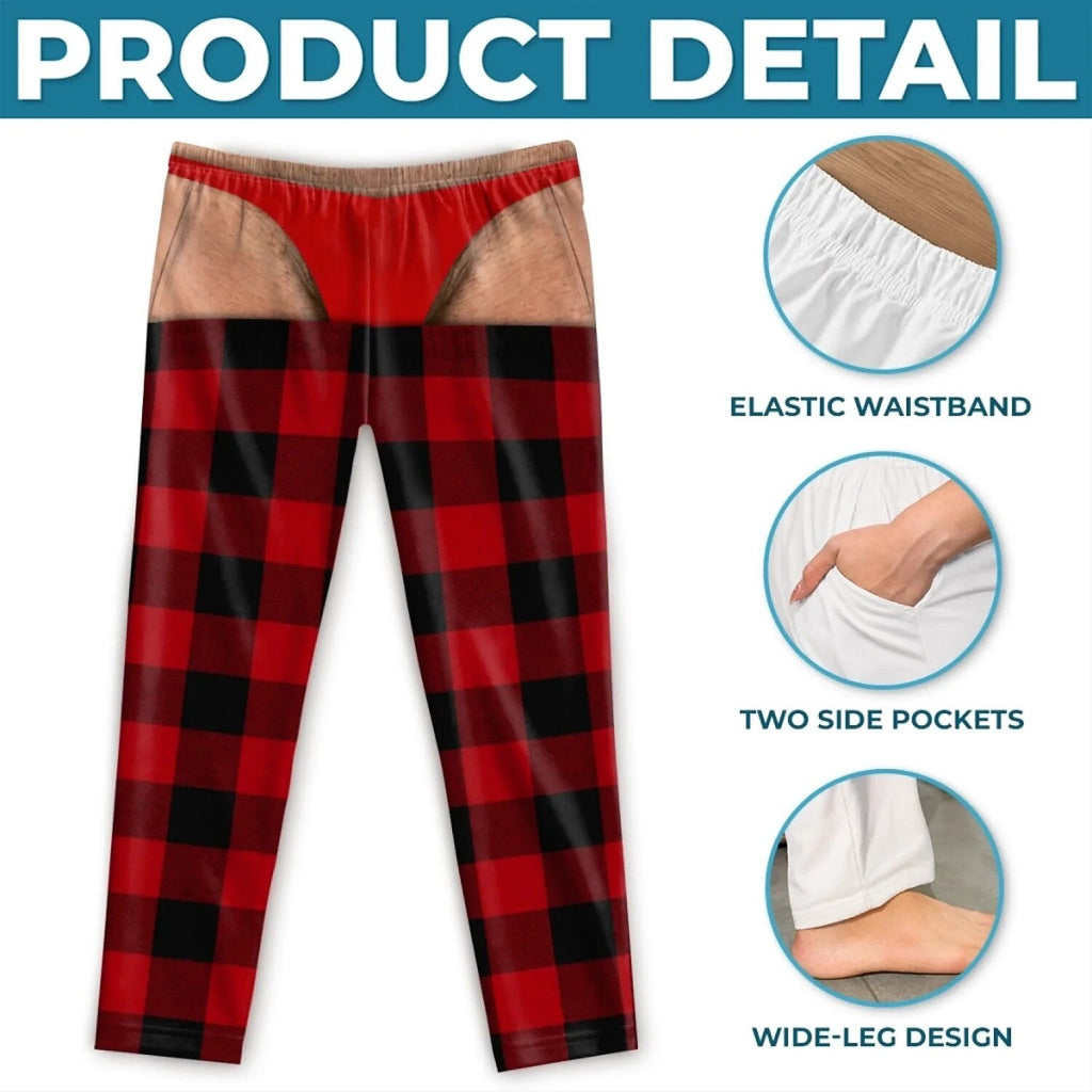 Men's Funny Plaid Gift Pajama Pants