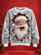 Christmas Santa Graphic Crewneck Sweatshirt