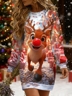 Women's Christmas Graphic Classic Dress