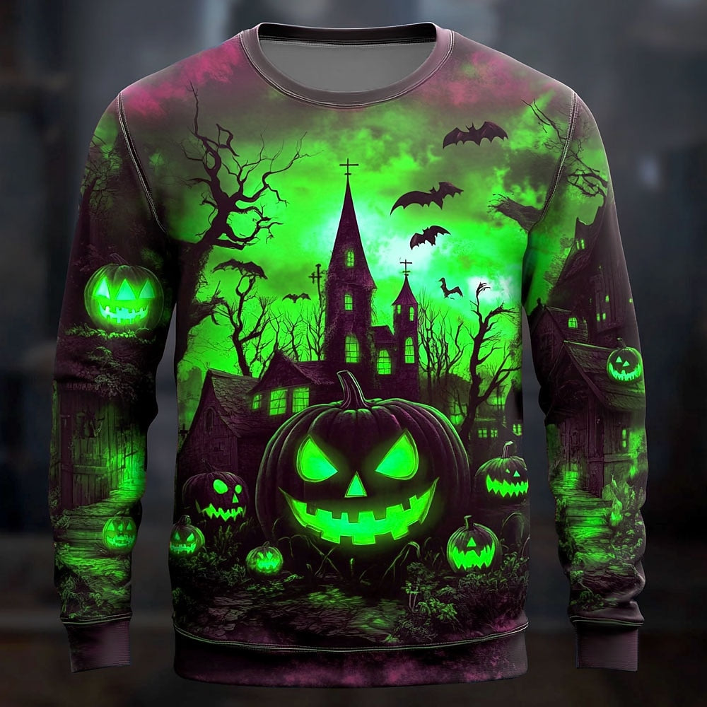 Men's Pumpkin Cemetery Party Sweatshirt