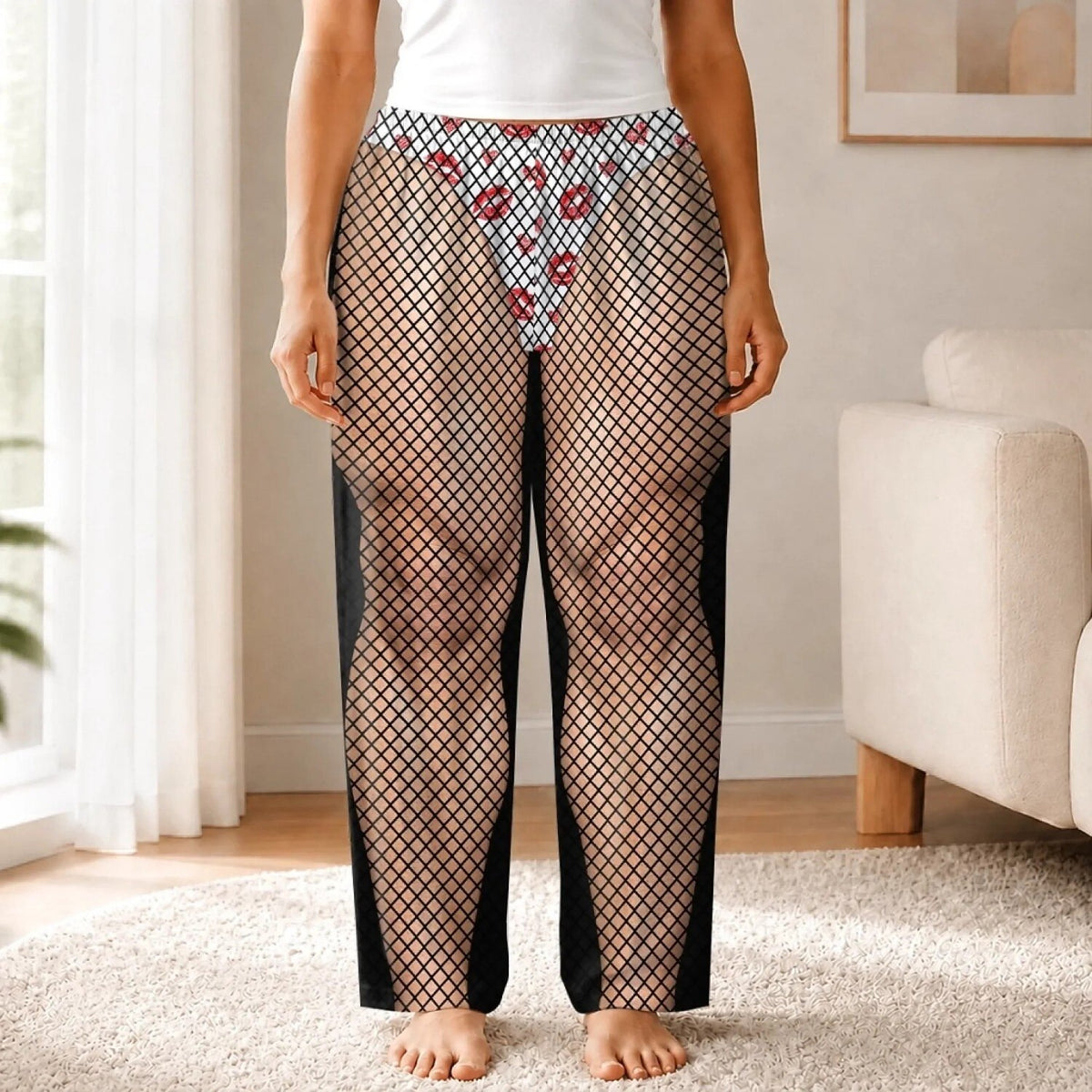 Lipstick Mark Christmas Pajama Pants