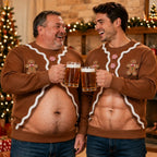 Christmas Gingerbread Fake Belly Crewneck Sweatshirt