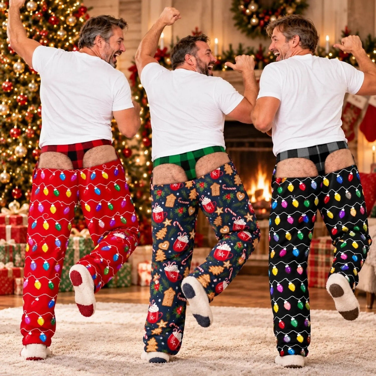 Fun Family Lights Gift Pajama Pants