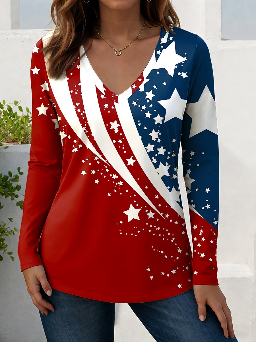 Women's Liberty Stars Long Sleeve Tee