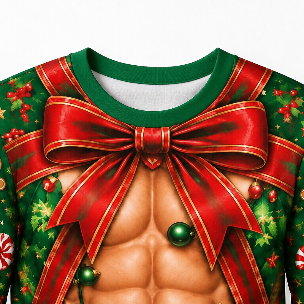 Christmas Gingerbread Elf Funny Crewneck Sweatshirt