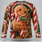 Christmas Gingerbread Graphic Long Sleeve Tee