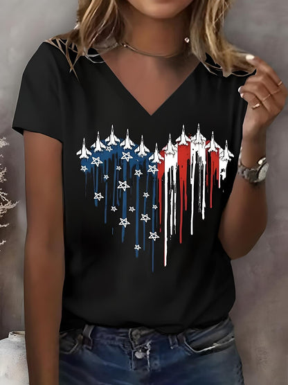Women's Classic Patriot Flag Tee