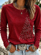 Christmas Tree Women's Graphic Long Sleeve Shirt