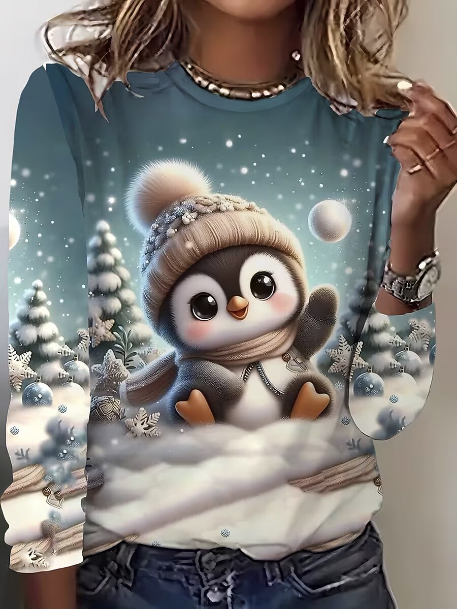 Women's Snowman Christmas Classic Longsleeve Tee