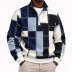 Men's Plaid Half Zip Sweatshirt