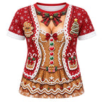 Christmas Gingerbread Man Funny Graphic T-Shirt
