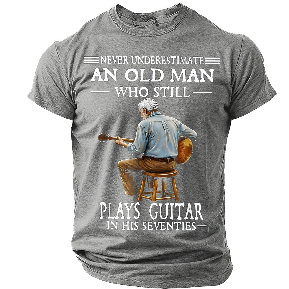 Men's Seventies Guitar Hero Graphic Tee