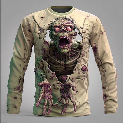 Men's Halloween Zombie 3D Graphic Tee