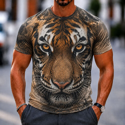 Men's Fierce Tiger Animal Graphic Tee