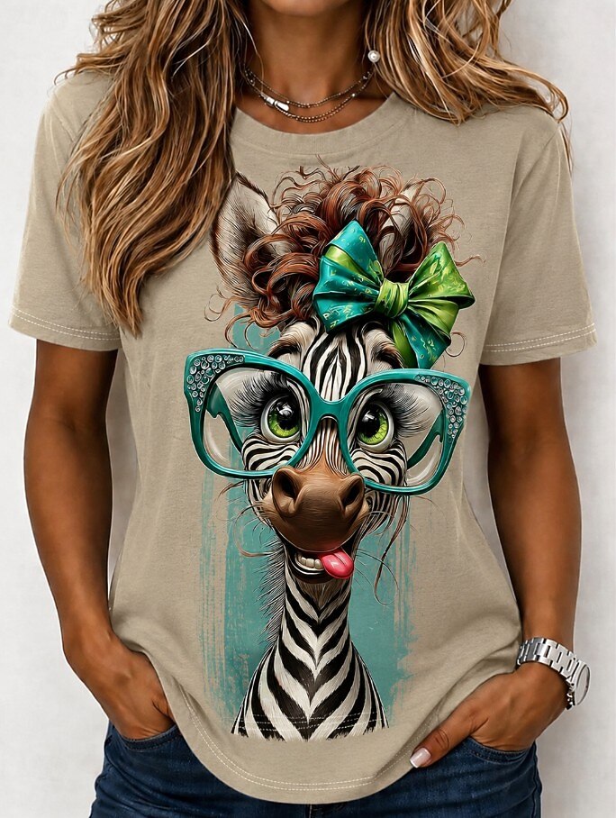 Women's Country Cow Colorblock Graphic Tee