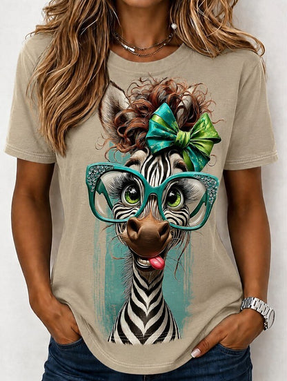 Women's Country Cow Colorblock Graphic Tee