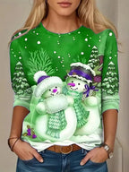 Women's Classic Snowman Christmas T-Shirt