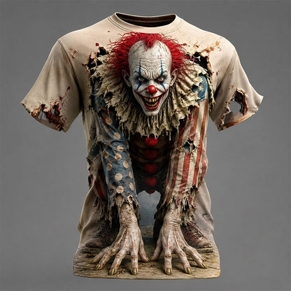 Men's Creepy Clown Optical Illusion T-Shirt