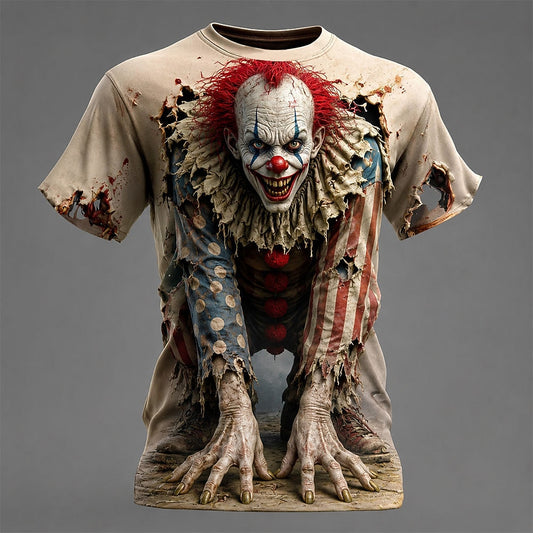 Men's Creepy Clown Optical Illusion T-Shirt