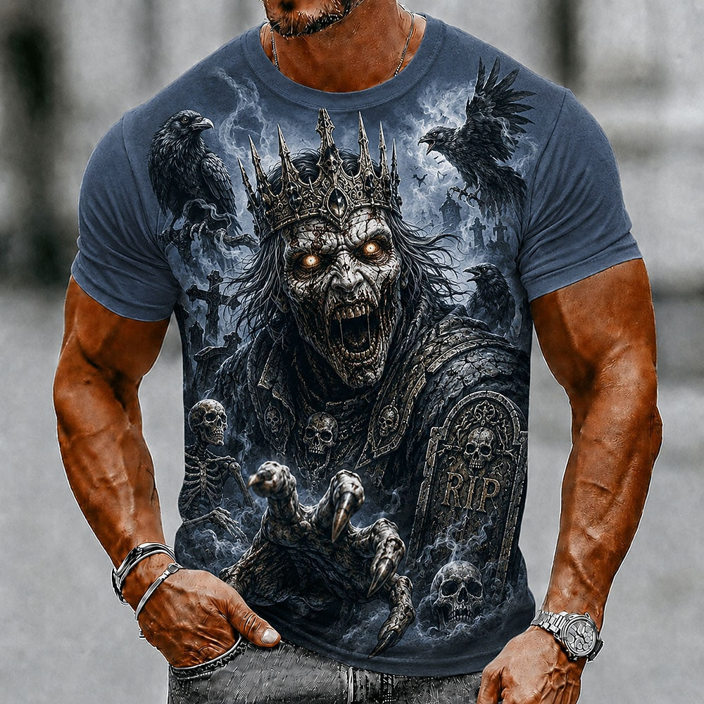 Men's Pumpkin Bird Halloween Graphic Tee