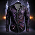 Men's Horror Skull Gothic Button Shirt