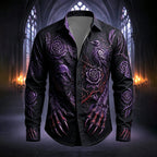 Men's Horror Skull Gothic Button Shirt