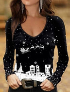 Women's Christmas Graphic Vintage Shirt