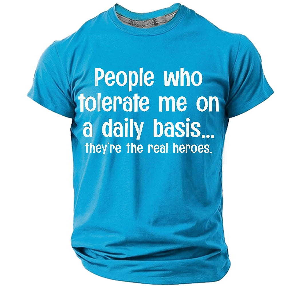 Men's Humorous Graphic Print Tee