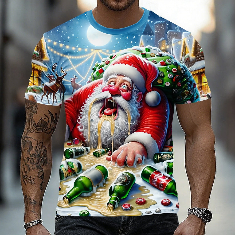 Men's Christmas Santa Vacation Graphic Tee
