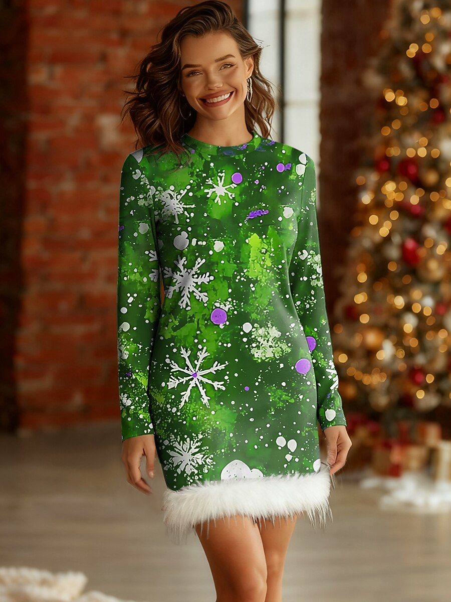 Women's Christmas Festive Cozy Dress
