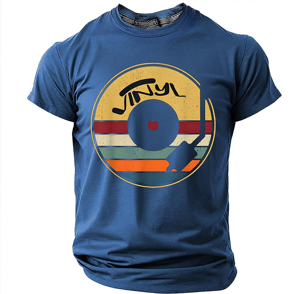 Men's Sunset Vinyl Record Graphic Tee