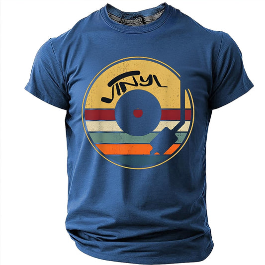 Men's Sunset Vinyl Record Graphic Tee
