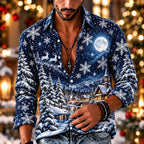Men's Christmas Tree Button Up Shirt