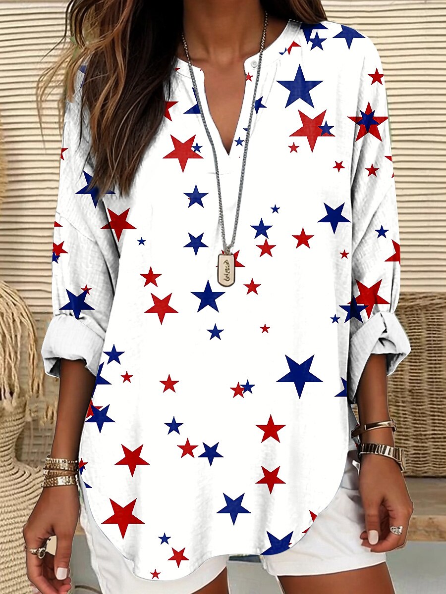 Women's Heritage Flag Long Sleeve Blouse