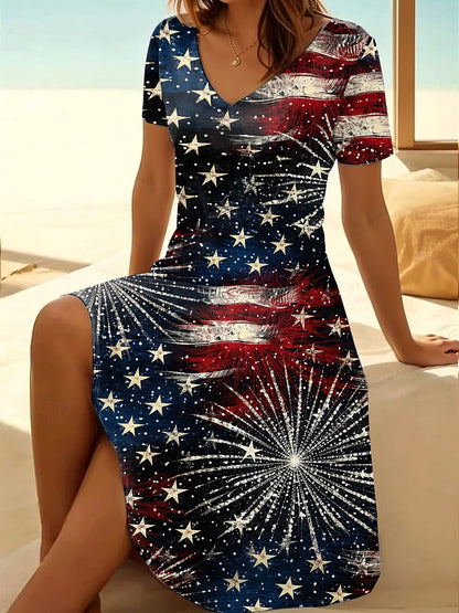 Women's Stars Stripes Mini Dress