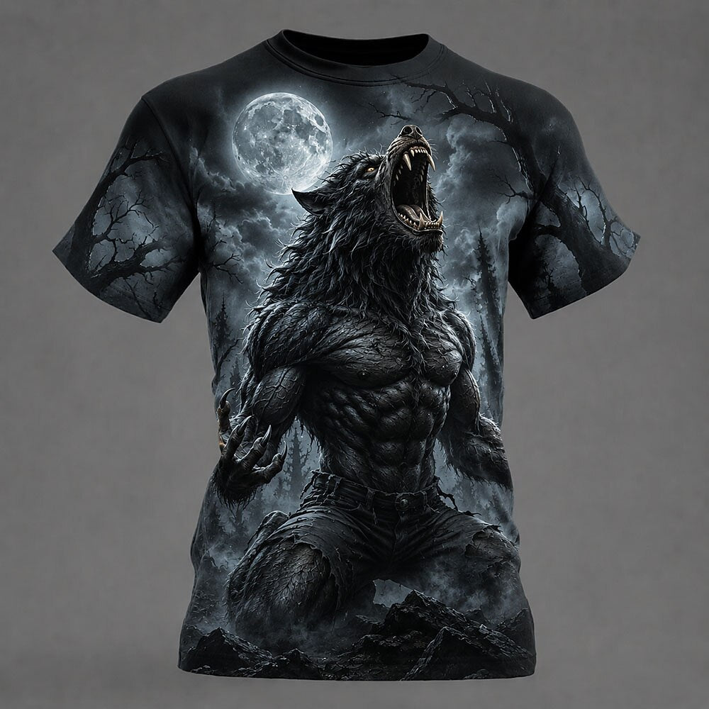 Men's Animal Werewolf Horror Graphic Tee