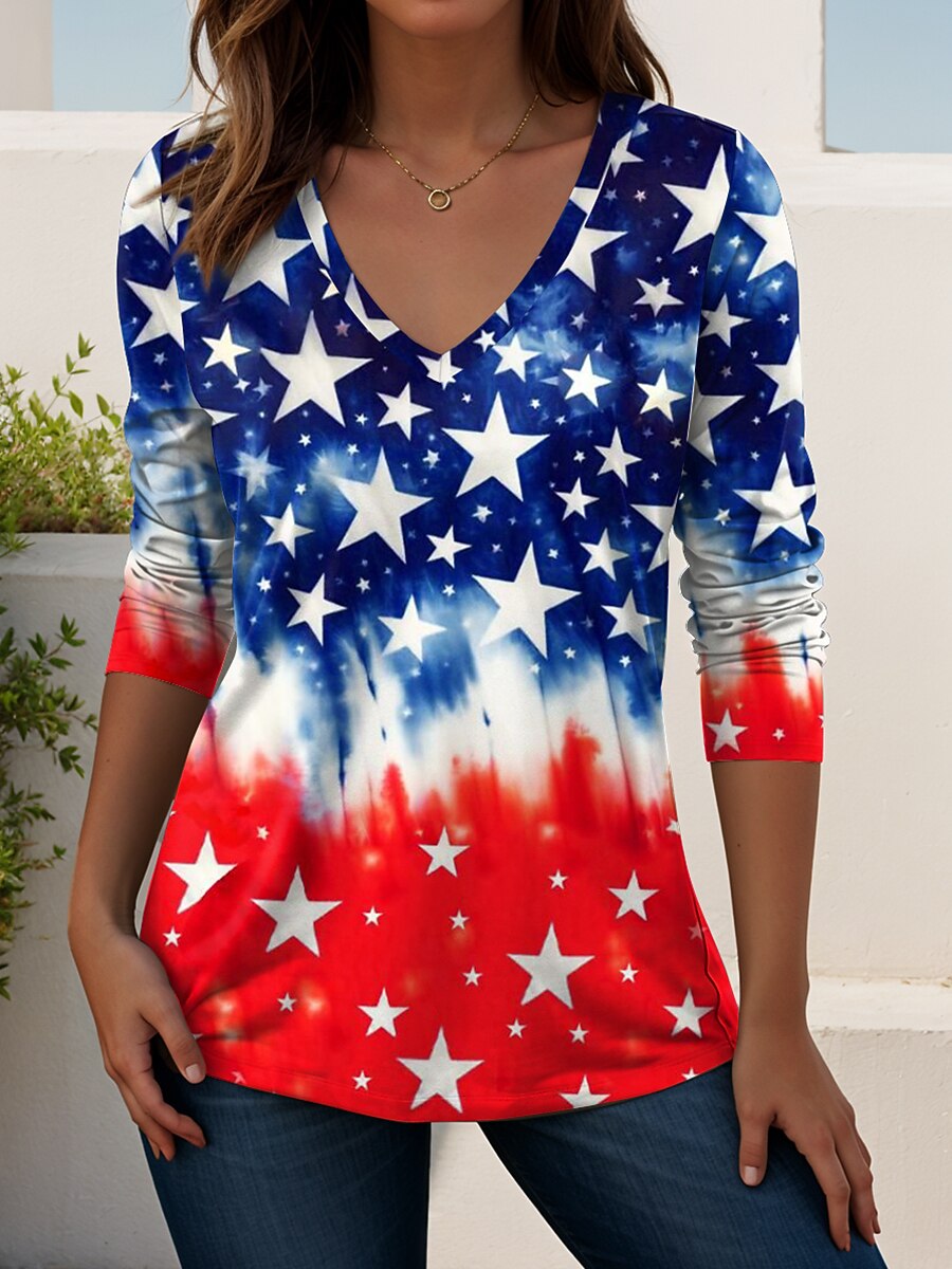 Women's Liberty Stars Long Sleeve Tee